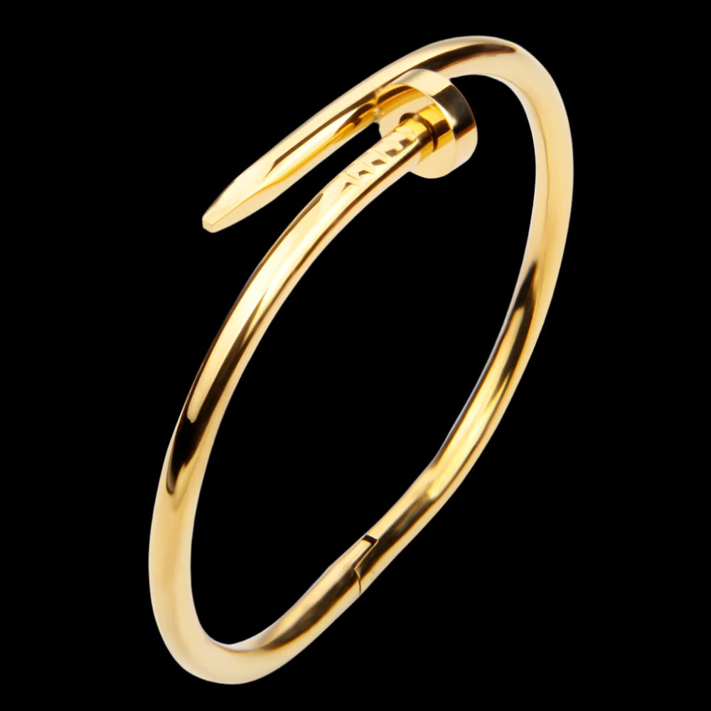 Gold Plated Stainless Steel Nail Bangle