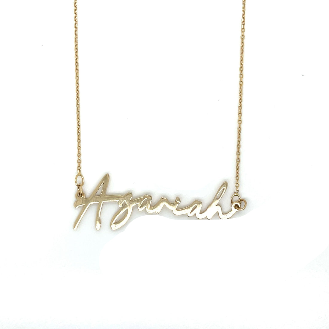 Custom Script Name Necklace with Cable Chain