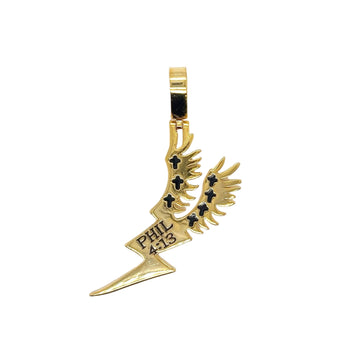 Philippians 4:13 Wing & Lightning Pendant