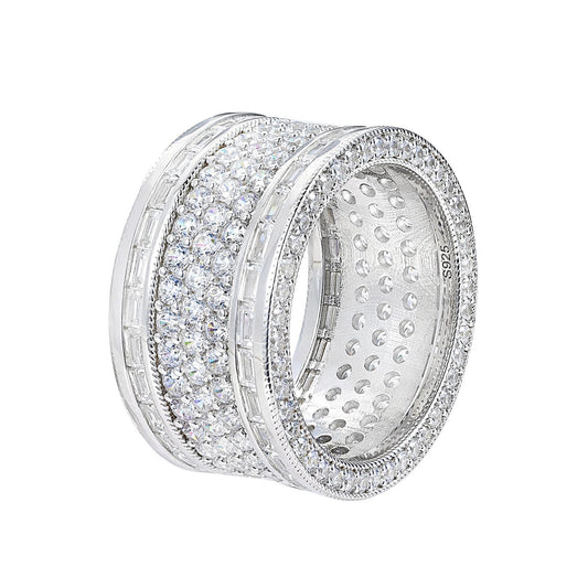 Stunning Moissanite 9.76CT Eternity Ring - M100039