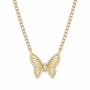 Butterfly Tennis Necklace