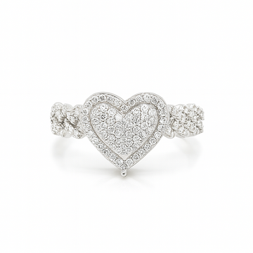 Heart Cuban Ring