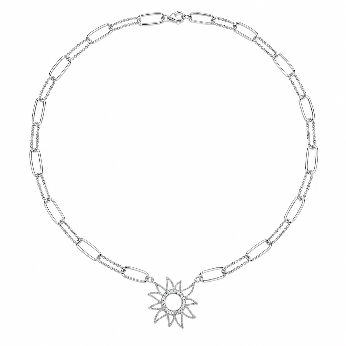 Sun Paperclip Necklace