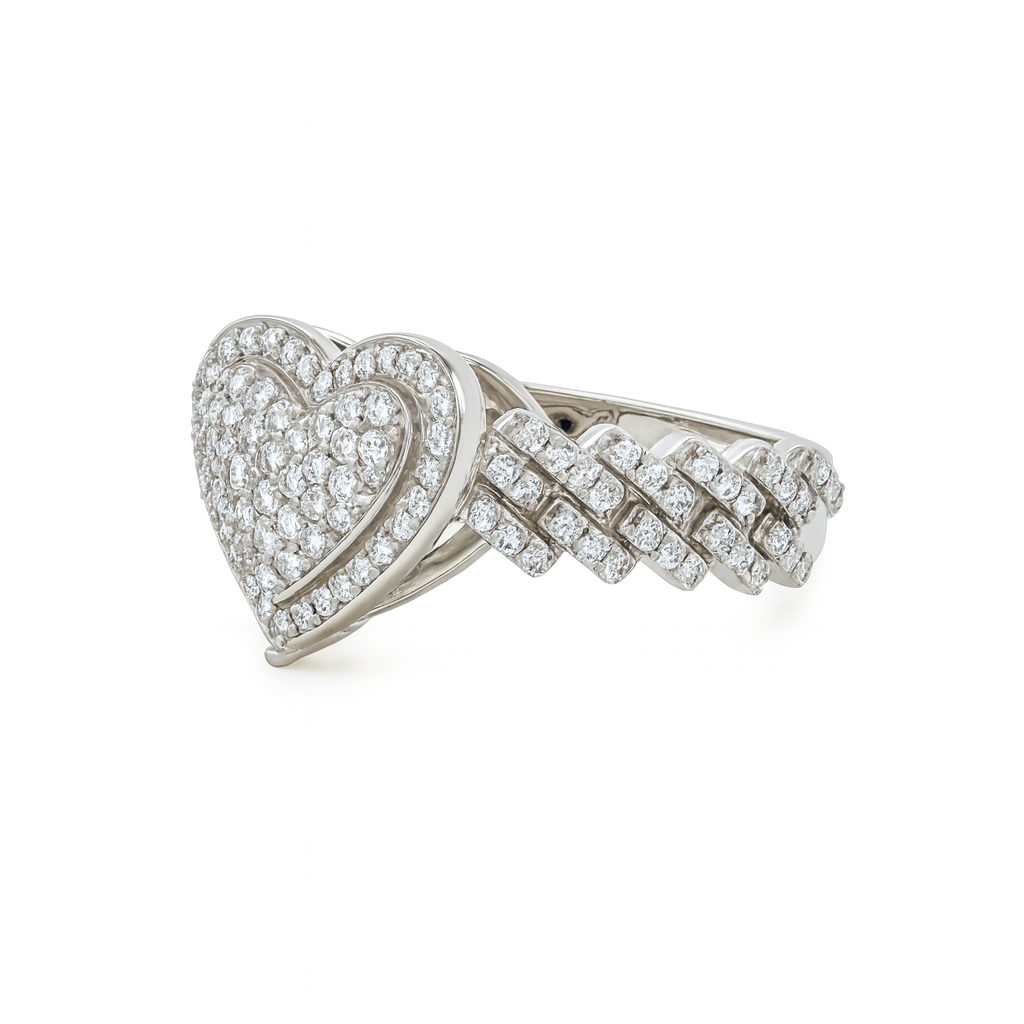 Heart Cuban Ring
