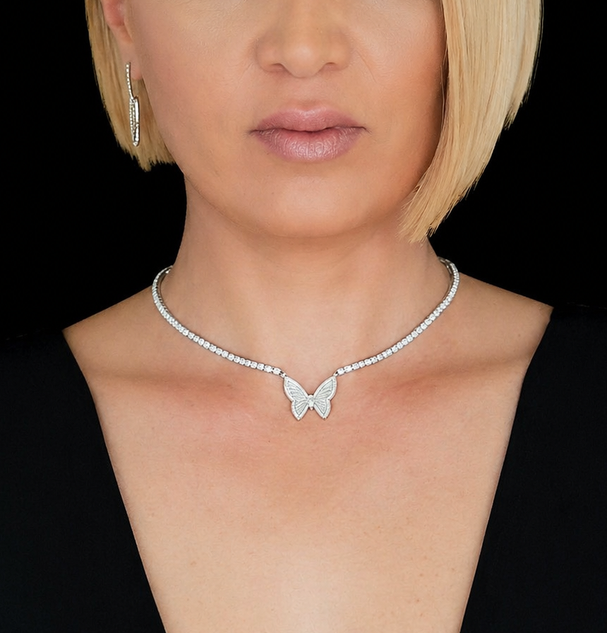 Butterfly Tennis Necklace