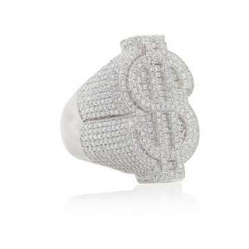 $ Sparkling Dollar Sign Ring
