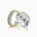 Matching vintage Art Deco wedding ring set for him and her