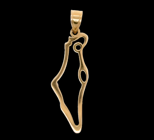 14K Gold Country Of Israel Pendant