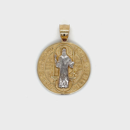 14K Gold San Benito Round Pendant