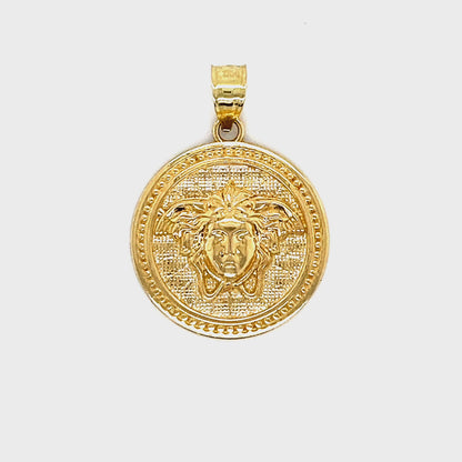 14K Gold Luxury Round Pendant