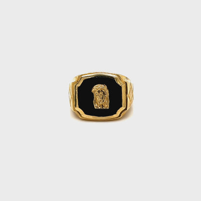 טבעת Jesus Plain זהב 14K