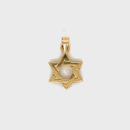 14K Gold Small Star Of David Pendant