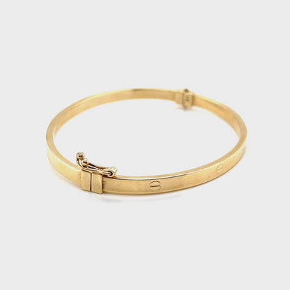 Brazalete Tornillos Oro 14K 4MM