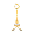 Custom Eiffel Tower bracelet charm with brilliant stones