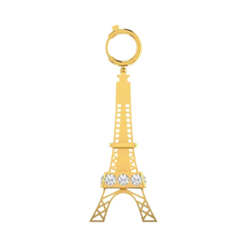 Custom Eiffel Tower bracelet charm with brilliant stones