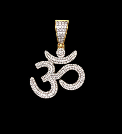 Rose Gold Ohm Om Yoga Buddha Namaste 1.7" Pendant 466235