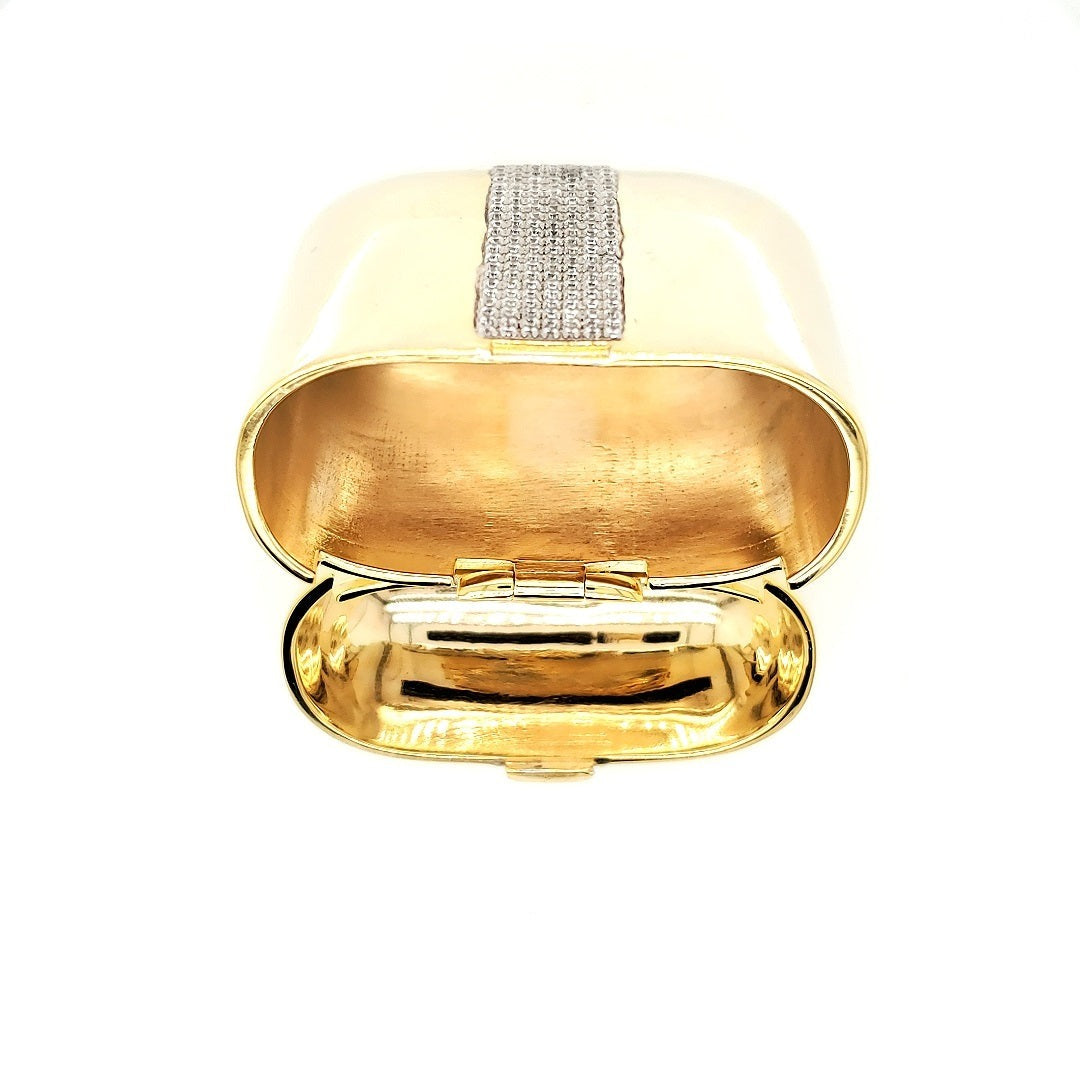 Luxury Bling Glitter Rhinestone Sparkle Shiny AirPod Earphone Case Cover Gold