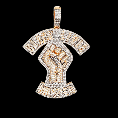 Block Black Lives Matter BLM 2.25" 3D Pendant