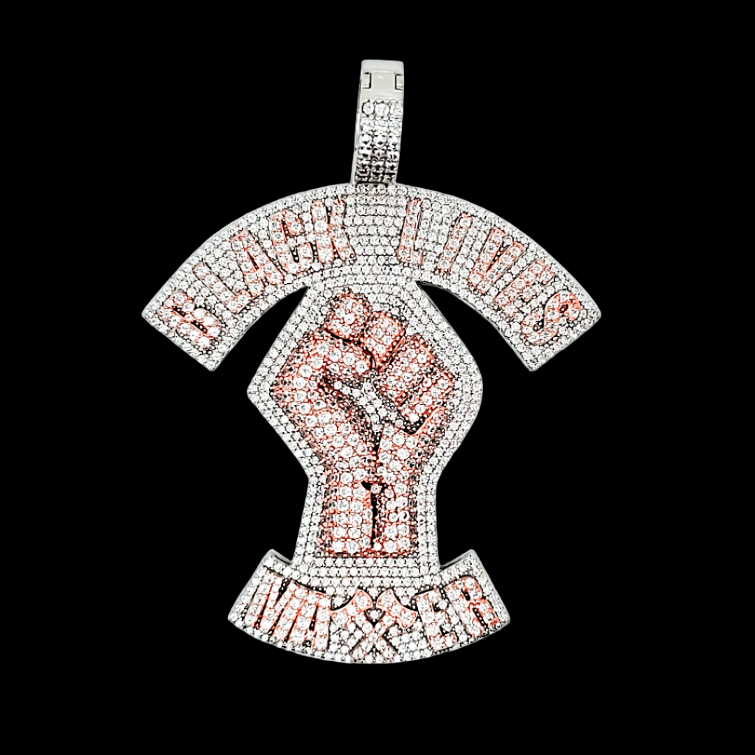 Block Black Lives Matter BLM 2.25" 3D Pendant