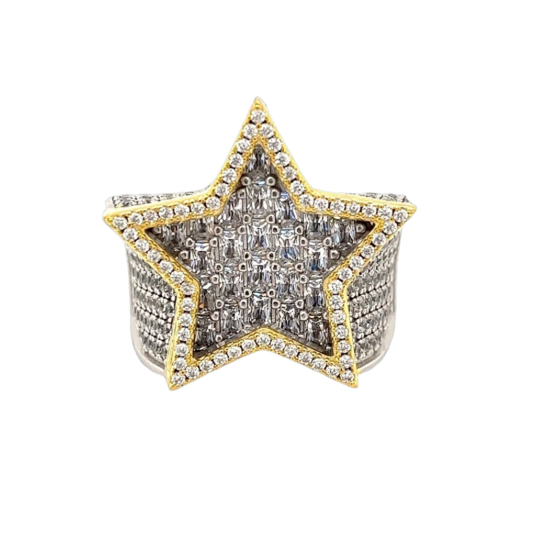 Starburst Elegance Baguette Statement Super Star Ring